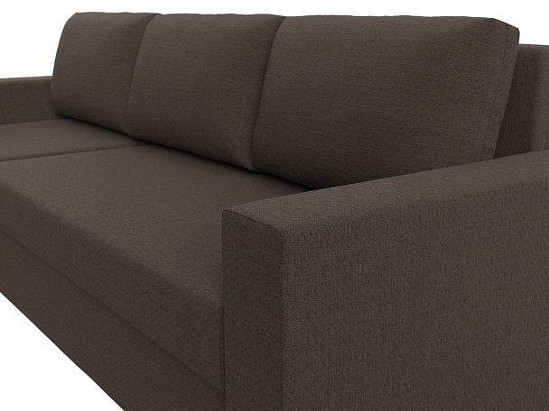 Диван угловой Траумберг Лайт левый угол Рогожка коричневый - Вид 4
