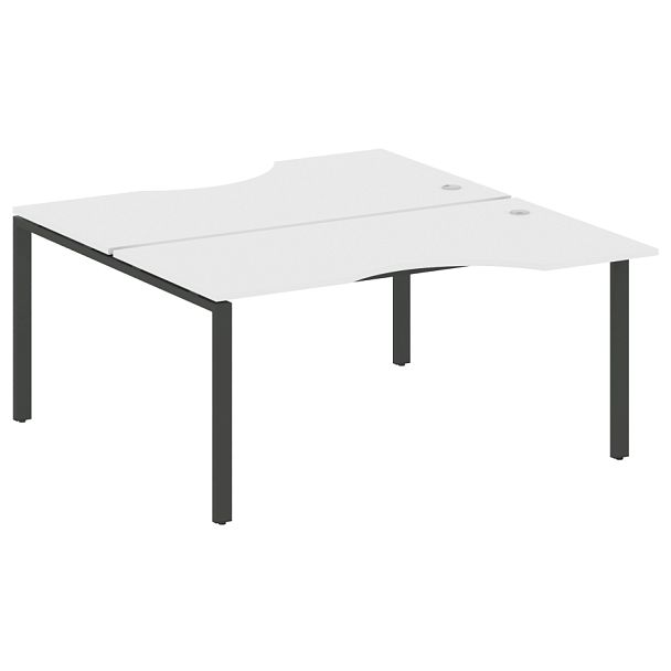 Metal System Р. ст. криволинейная на П-образном м/к БП.РАС-СА-2.1 Белый/Антрацит металл 1600*1835*750 - Вид 1