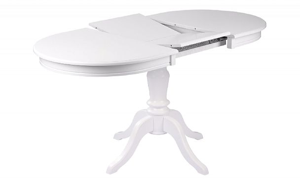 Обеденная группа стол Анфея 110(150)х75х76 Белый и 2 стула Арктос Белый/Бежевый жаккард - Вид 3