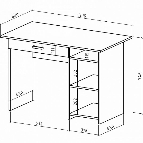 Стол письменный Лайт-3Я - Вид 2