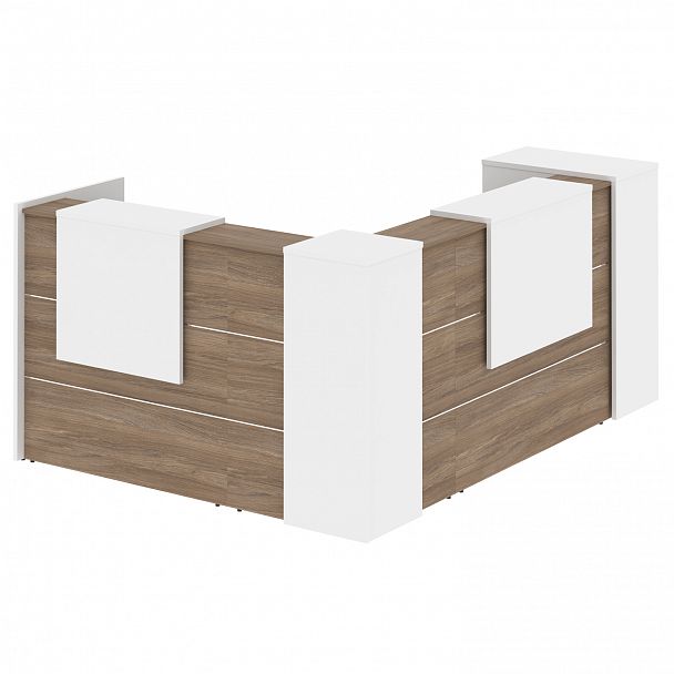 Ресепшн Г-образный "Onix" O.R-K-27 дуб аризона/белый - Вид 2