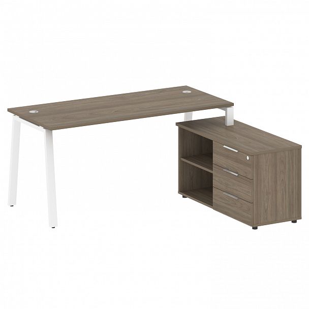 Рабочая станция "Metal System" БА.РС-СТС-2.4 вяз/белый - Вид 1