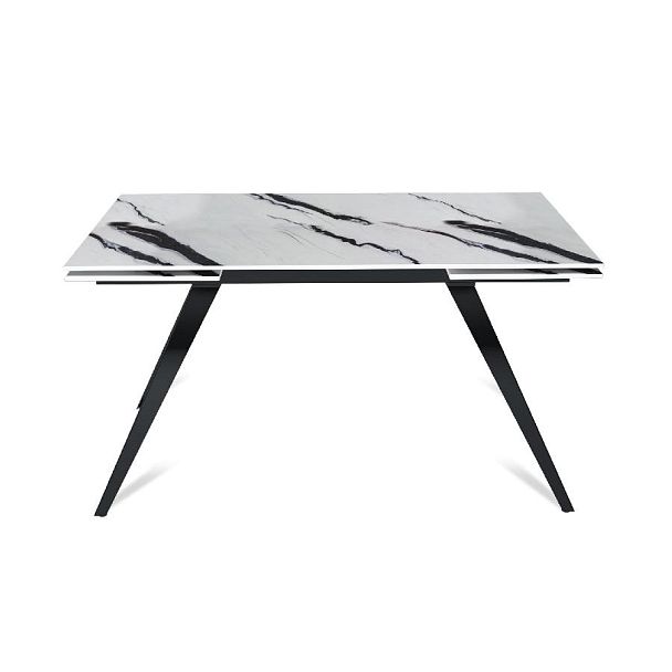 Стол раскладной Asti (140+40+40), керамика глянцевая Panda White - Вид 2