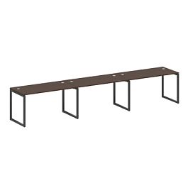 Metal System Quattro Р. ст. на 3 раб. места на О-образном м/к 40БО.СМ-3.3 Венге/Антрацит металл 4200*720*750 - Фото предпросмотра