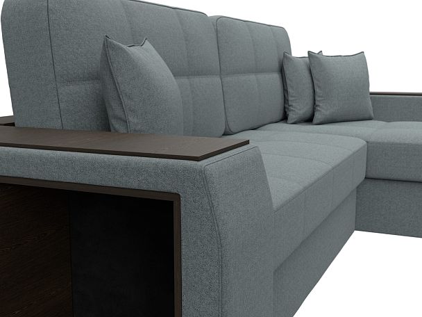 Диван угловой Брюссель правый угол Рогожка серый - Вид 4