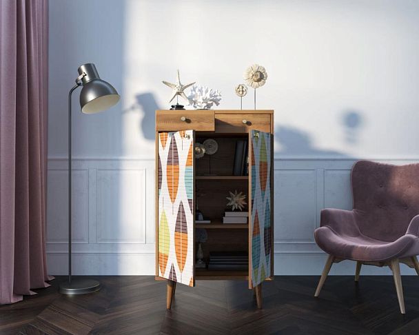 Комод Berber два ящика и дверки 48 принт арт BB46/Print_48 - Вид 2