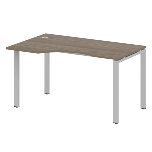 Metal System Стол криволинейный левый на П-образном м/к БП.СА-2 (L) Вяз/Серый металл 1400*900*750 - Вид 1