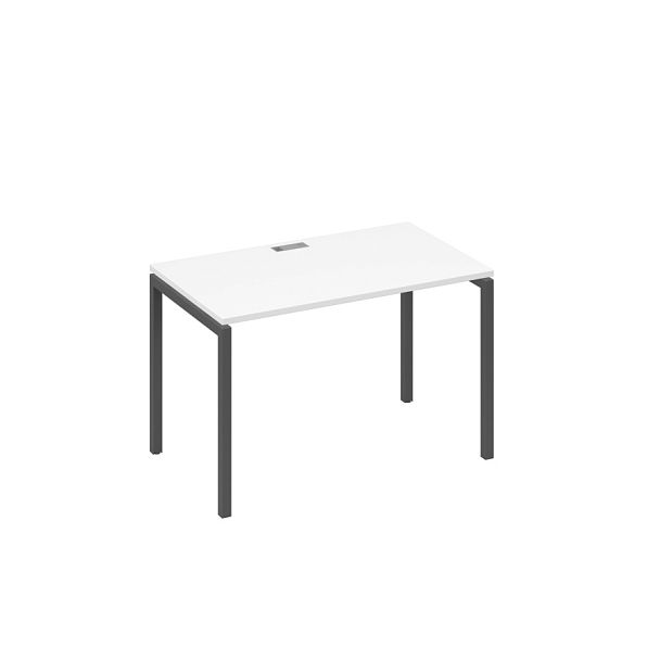 Стол письменный на металлокаркасе DUE A4 А4 Б2 013 БП белый премиум / металлокаркас антрацит - Вид 1