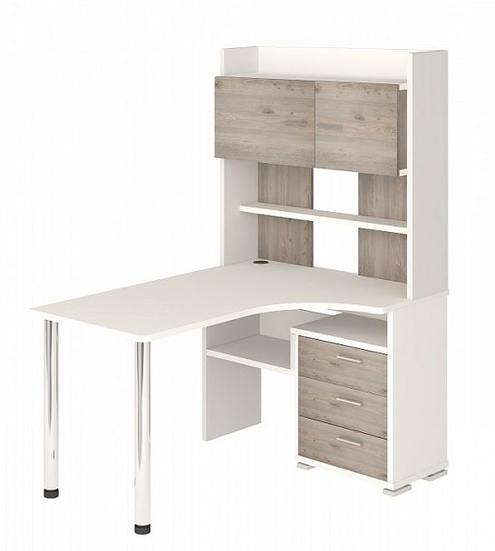 Стол компьютерный Домино СР-133 Белый/Нельсон правый - Вид 2