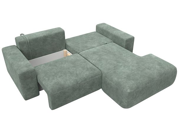 Диван угловой Лига-036 НПБ Классик правый угол Велюр зеленый - Вид 8