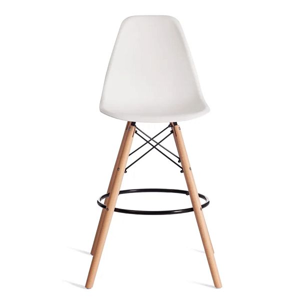 Стул барный Синди Бар Чаир/Cindy Bar Chair (мод.80-1), дерево бук/металл/пластик, White (Белый) 70029/ натуральный - Вид 5