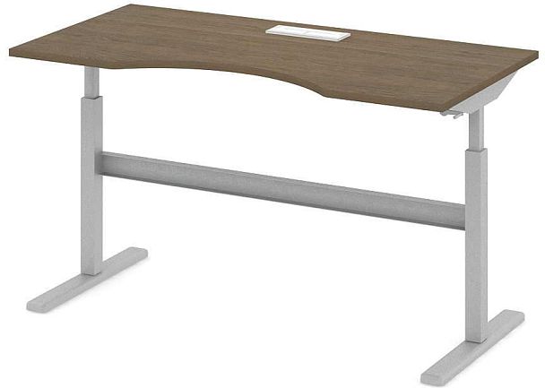 Стол офисный рабочий С-ТРС41 "Трансформер"  ПК-ТРС-СТЭ160Х80КК/МРМ-В1-299 дуб шамони - Вид 1