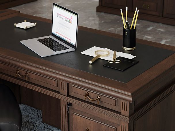 Стол письменный Ministry 220x100x80 дуб шоколад - Вид 5