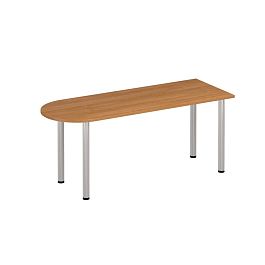 Стол письменный полукруглый на хромированных опорах Формула МХ ФР 2103 ольха европейская - Фото предпросмотра