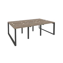Onix Рабочая станция на О-образном м/к O.MO-D.RS-6.0.7 Тиквуд темный/Антрацит металл 2340*1475*750 - Фото предпросмотра
