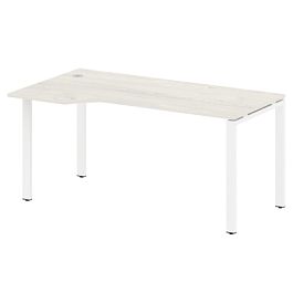 Metal System Стол криволинейный левый на П-образном м/к БП.СА-1 (L) Дуб наварра/Белый металл 1600*900*750 - Фото предпросмотра