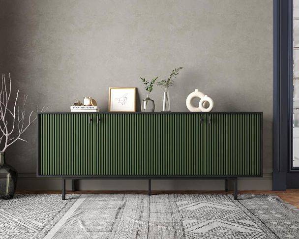 Комод с четыремя дверками Emerson арт EM01/green/L - Вид 5