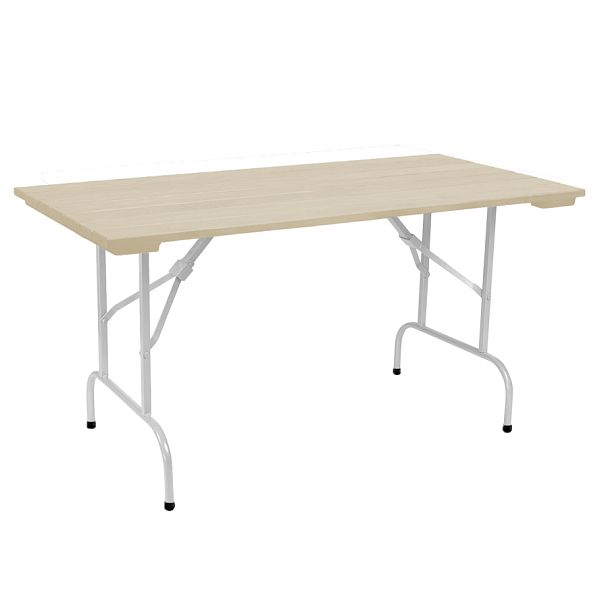Стол Лидер 1, 1500*800 уличный из реек, светлый, белый - Вид 1