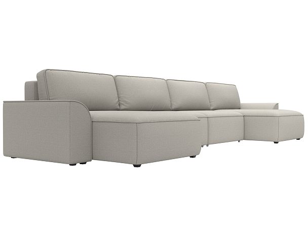 Диван п-образный Лига-048 НПБ лонг Рогожка бежевый - Вид 3