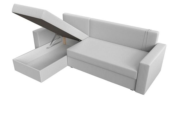 Угловой диван Траумберг Лайт левый (полностью экокожа белая) - Вид 7