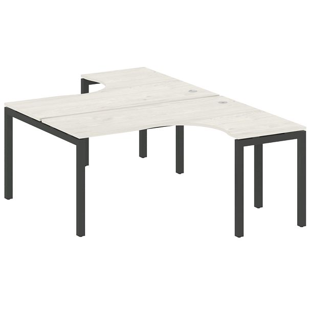 Metal System Quattro Р. ст. криволинейная на П-образном м/к 50БП.РАС-СА-2.4 Дуб наварра/Антрацит металл 1600*2435*750 - Вид 1