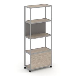 Shelf Mobile Стеллаж 5 уровней 1 секция VR.LT-STK-503.08 Дуб Аттик/Металл Серый/W-11 800*400*2000 - Фото предпросмотра