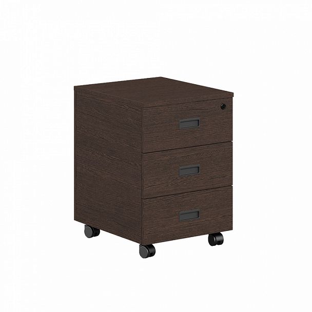 Тумба подкатная с 3 ящиками Liverpool 43x50x60 венге - Вид 1