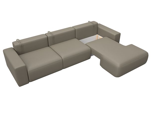 Диван угловой Лига-036 НПБ Классик Лонг правый угол Экокожа бежевый - Вид 7