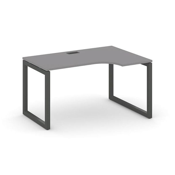 Стайл Проджект Стол рабочий эргономичный SN-5O.SPA-012(R) Серый Пепел/Металл Антрацит 1580*700/980*7 - Вид 1