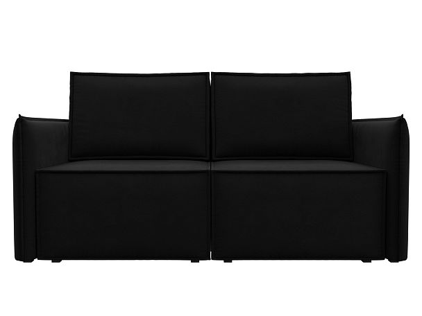 Диван прямой Либерти мини Микровельвет черный - Вид 2