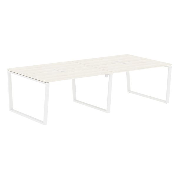 Стол 4-х местный EVWST 2713 Ясень Траун/Белый 2726х1346х750 EDIS - Вид 1