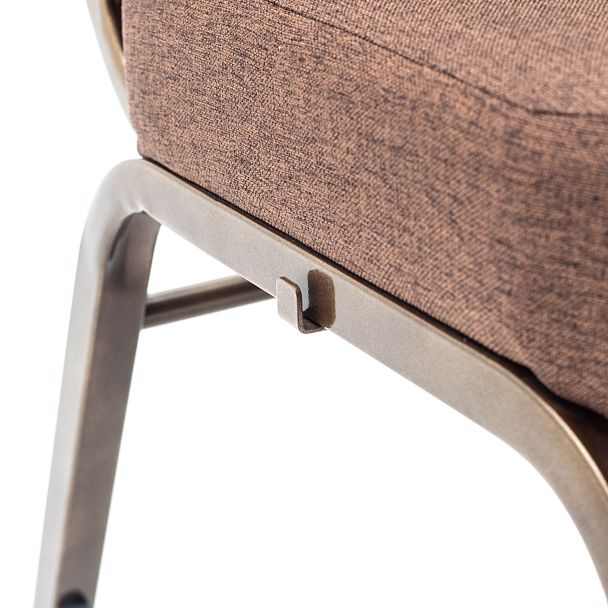 Стул церковный Крок с коннектором, каркас бронза - Вид 6