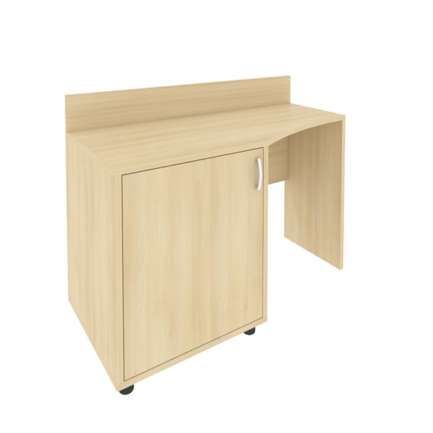 Light Стол (узкий) с тумбой и бортиком С-СТУ-120 (L) Акация 1200*550/400*750 - Вид 1