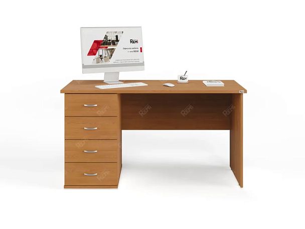 ЛАЙТ / LIGHT RLG007-14x6L Однотумбовый стол 140x60x75 Вишня - Вид 2