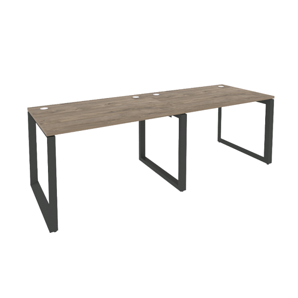 Onix Рабочая станция на О-образном м/к O.MO-RS-2.2.8 Тиквуд темный/Антрацит металл 2360*800*750 - Вид 1