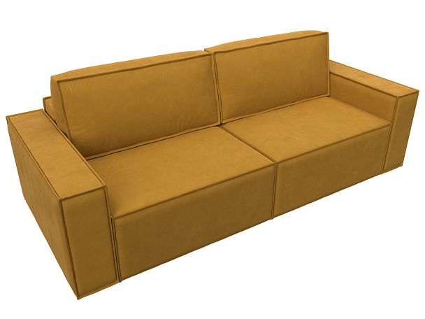 Диван прямой Куба Велюр желтый - Вид 5