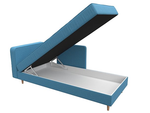 Кушетка Прайм левая Рогожка голубой - Вид 7