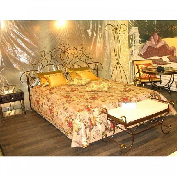 Кровать "Анета" 160 кованая с мет. царгами - Вид 4
