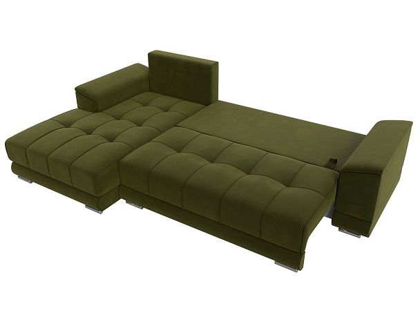 Угловой диван НордСтар левый угол Микровельвет зеленый - Вид 8