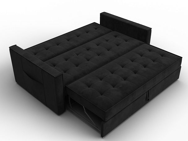 Диван прямой Лига-104 (160) Велюр черный - Вид 8
