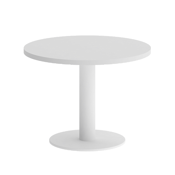 Home Office Стол журнальный круглый VR.SP-5-60.1G Белый/Белый металл 600*600*450 - Вид 1