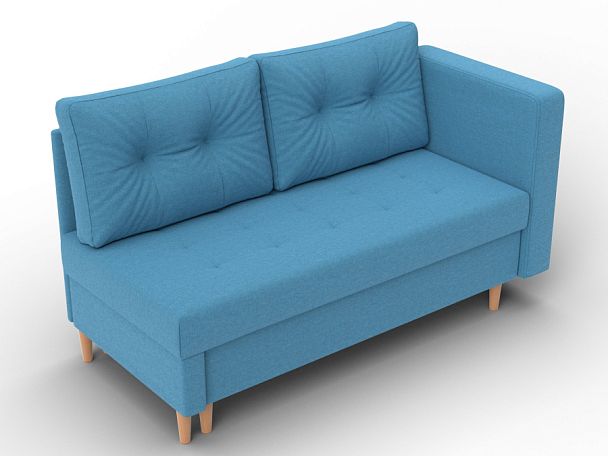 Кушетка Лига-098 Рогожка голубой - Вид 6