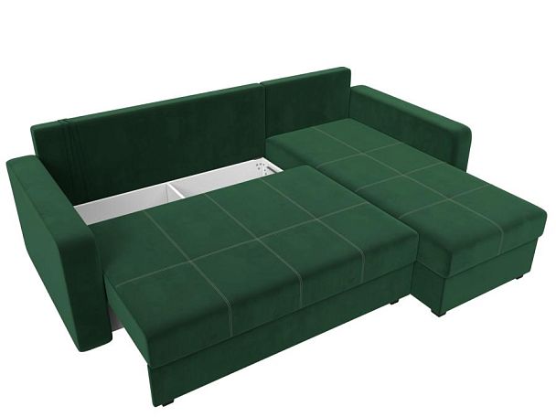 Диван угловой Ливерпуль Лайт правый угол Велюр зеленый - Вид 7