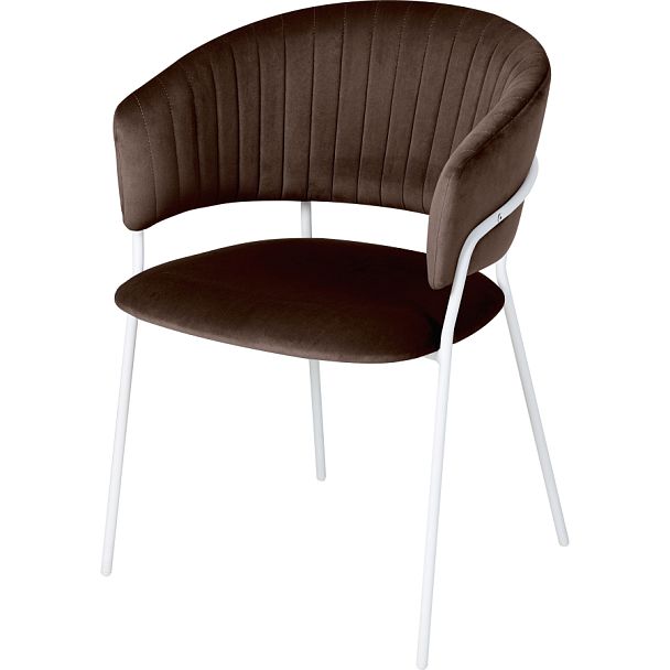 Комплект кухонных стульев Даксон коричневый велюр/белый, 3 шт. - Вид 1