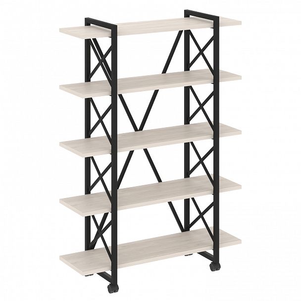 Стеллаж на колесах "Loft" VR.L-MST.K-5.8V денвер светлый/черный - Вид 1