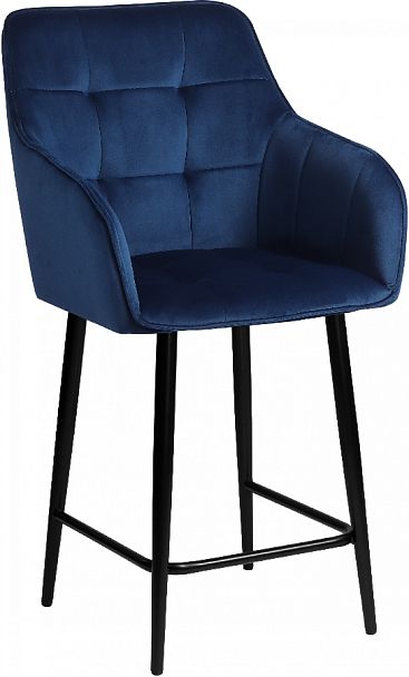 Комплект полубарных поворотных кресел Мони К, Confetti blue/черный, 4 шт. - Вид 4