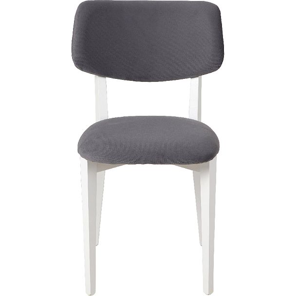 Комплект деревянных стульев с мягким сиденьем Мэти Белый/Серый велюр, 3 шт. - Вид 2