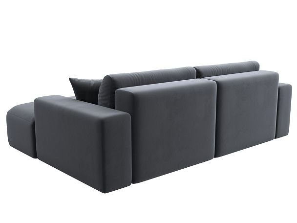 Диван угловой Лига-036 Классик правый угол Велюр серый - Вид 6