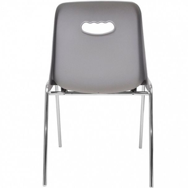 Стул Venezia (4 ножки) каркас хром, серый, стопируемый - Вид 2