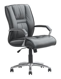 Кресло Олимп MK G низкая спинка экокожа премиум / серо-коричневая CN6 - Фото предпросмотра